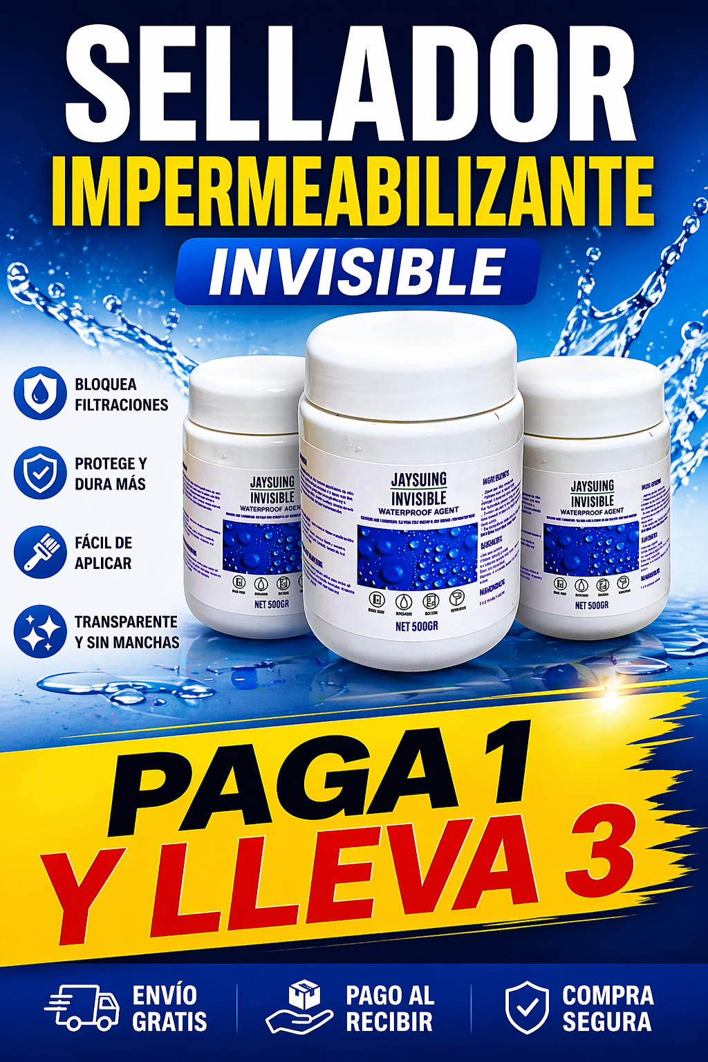Combo Impermax Invisible: Sellador Impermeabilizante