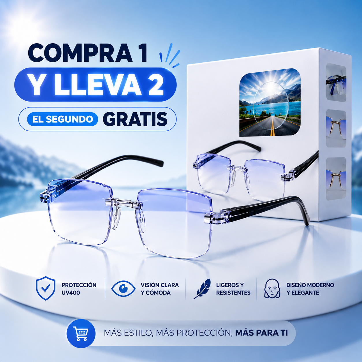 Gafas TR90 Pro Titanium - COMPRA 1 Y LLEVE 2 + Solo pagas cuando recibes el producto 🚚  Envío gratis.
